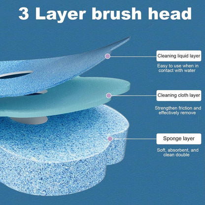 Disposable Toilet Brush Set with Replacement Heads — Hygienic No-Touch Bathroom Cleaner