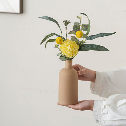 Decorative Ceramic Vase Set – 4-Piece Modern Boho Design for Living Room, Mantel & Entryway