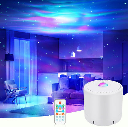 LED Star & Galaxy Projector – Night Light with Remote Control, Adjustable Brightness & Aurora Effect