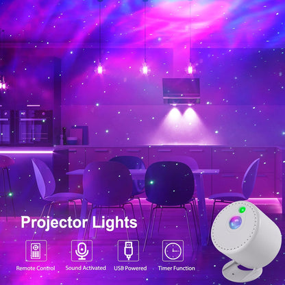 LED Star & Galaxy Projector – Night Light with Remote Control, Adjustable Brightness & Aurora Effect