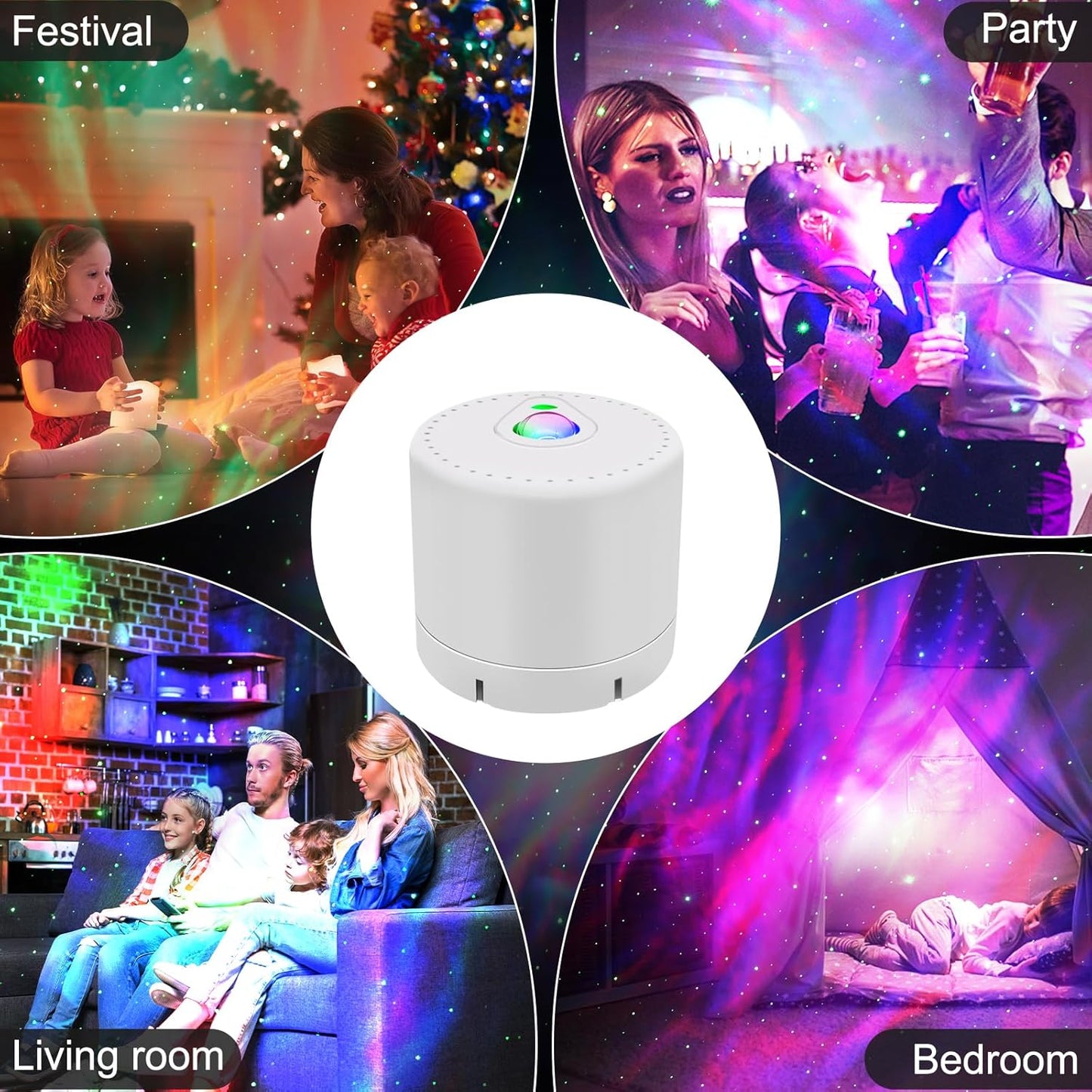 LED Star & Galaxy Projector – Night Light with Remote Control, Adjustable Brightness & Aurora Effect