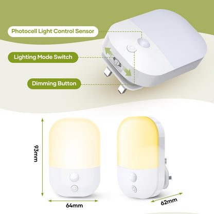 Smart LED Night Light – Auto Sensor & Adjustable Brightness