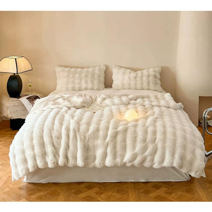 Luxury Faux Fur Sherpa Throw Blanket – Soft Reversible Plush Blanket for Sofa & Bed (Cream, 100×150cm)