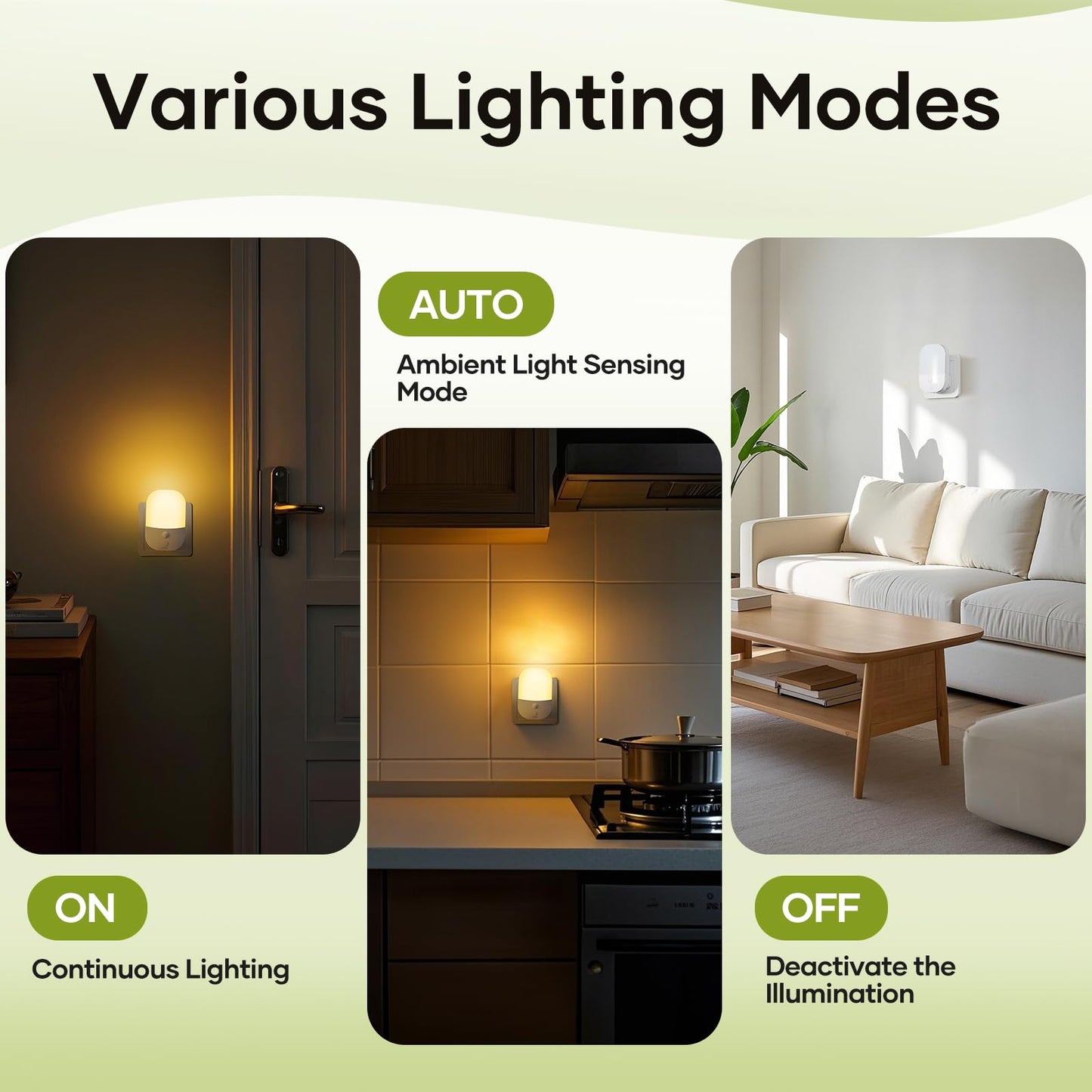 Smart LED Night Light – Auto Sensor & Adjustable Brightness