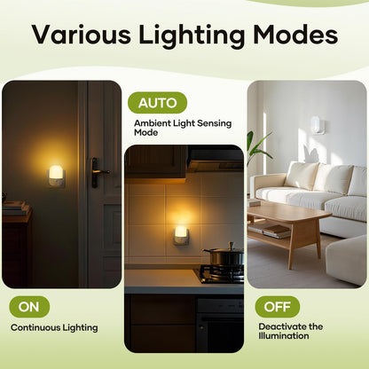 Smart LED Night Light – Auto Sensor & Adjustable Brightness