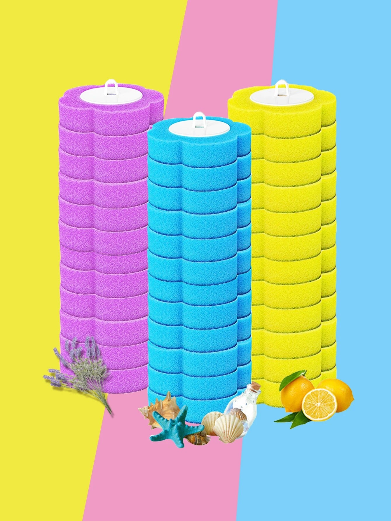 Disposable Toilet Brush Set with Replacement Heads — Hygienic No-Touch Bathroom Cleaner